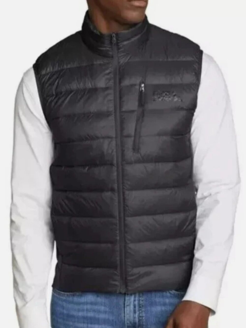 Eddie Bauer Men's Down 550 Fill Dark Navy Quilted Packable Vest Size XL Gorpcore